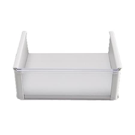 Jifram Extrusions 01000910 Plastic Basket With Transparent Front; White - 4 X 20 In.